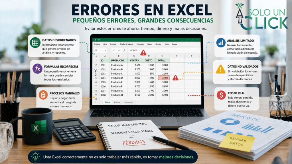 Errores comunes en Excel que hacen perder tiempo y dinero